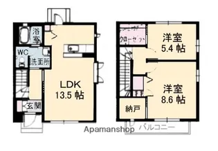 シャーメゾン落合南【1階】の間取り