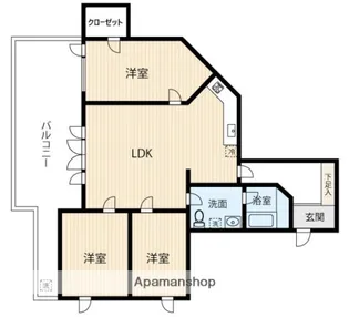 広島県広島市西区三滝本町2丁目【マンション】の間取り