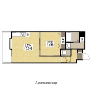 1LDKの間取り画像