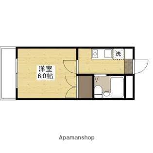 パステルクボ15【6階】の間取り