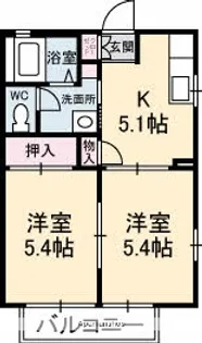 フレグランス高須【2階】の間取り