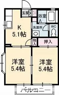フレグランス高須【1階】の間取り