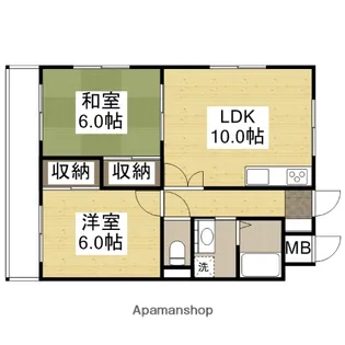 広島県広島市安佐南区中須2丁目【マンション】の間取り