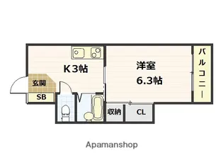広島県広島市南区宇品東2丁目【マンション】の間取り