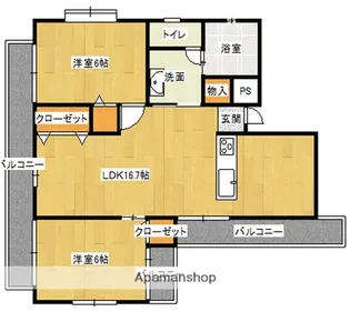 コーポ翠【2階】の間取り