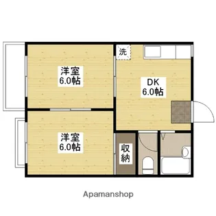 広島県広島市西区中広町2丁目【アパート】の間取り