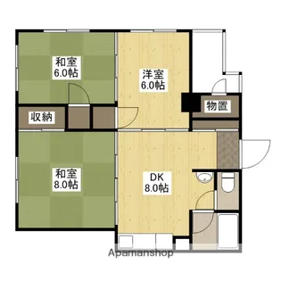 広島県広島市西区観音町【マンション】の間取り