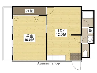 第二三田尾ビル【402号室】の間取り