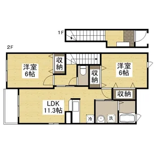 ブリッサ瀬野1【2階】の間取り