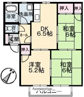ディアス南幸C棟【2階】の間取り