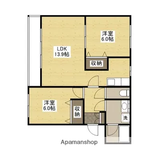 広島県広島市安佐北区大林1丁目【マンション】の間取り
