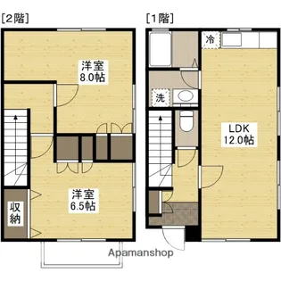 広島県広島市東区中山新町3丁目【テラスハウス】の間取り