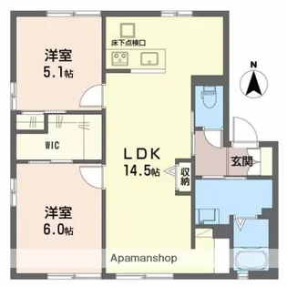 フォーブル戸坂 A棟【1階】の間取り