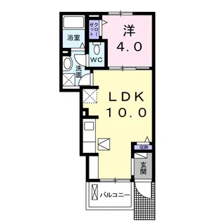 ラ メール 隅の浜【1階】の間取り