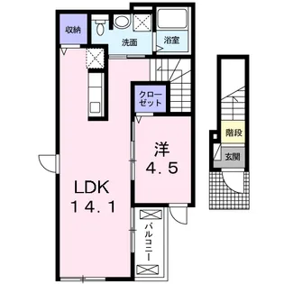 リベーラ 楽々園【2階】の間取り