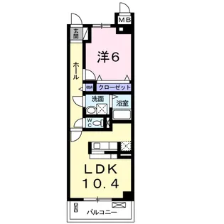 ラフィーネ東野【1階】の間取り