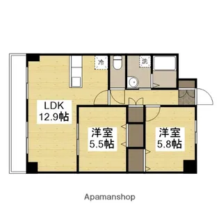 広島県広島市安佐北区可部4丁目【マンション】の間取り