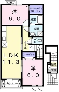 サニー安芸【2階】の間取り