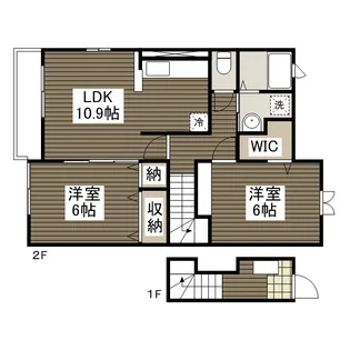 リバーサイド・ハーモニー B【2階】の間取り