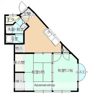 広島県安芸郡府中町浜田本町【マンション】の間取り