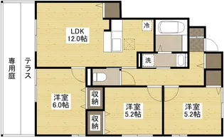 メルヴェーユ1【1階】の間取り