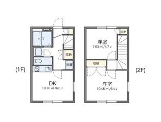 レオパレスY【104号室】の間取り