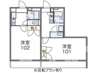 レオパレスこーぽ谷本【204号室】の間取り