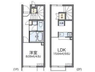 レオネクストアビタシオン上原【106号室】の間取り