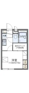レオパレスグレース府中【201号室】の間取り