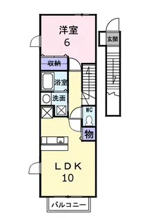 WEST AUBE【2階】の間取り