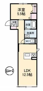 ヴァンレーベ【1階】の間取り
