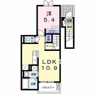 フィデール 庚午【2階】の間取り