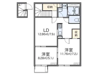 レオネクストグリーンコート住岡【2階】の間取り