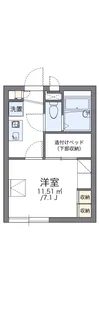レオパレスパークサイド比治山【2階】の間取り