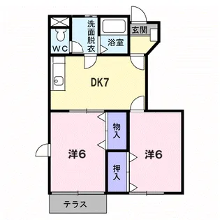 オリゾンテ宮浜Ⅱ【1階】の間取り
