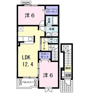 アルコバレーノ【2階】の間取り