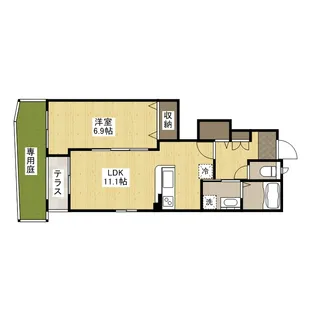 アンフルール【1階】の間取り