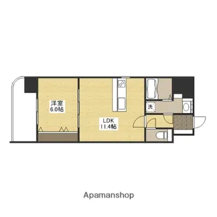 ビリオネアS竹屋【4階】の間取り