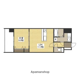 ビリオネアS竹屋【5階】の間取り