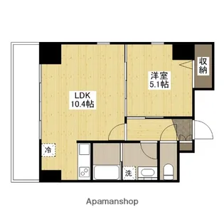 エチュード段原【6階】の間取り