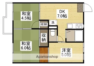 金本アパート【2階】の間取り