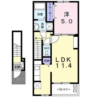アリエッタ八幡【2階】の間取り