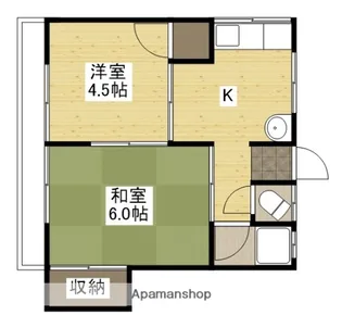 コーポみどり【2階】の間取り