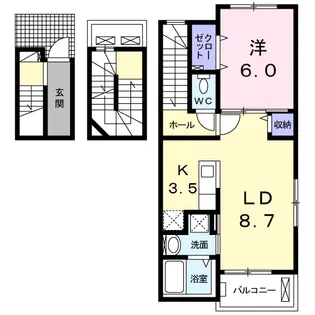 パルコ プレッソ【3階】の間取り