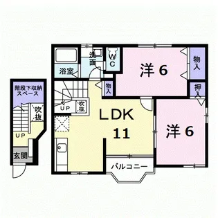 ラ・ティェラ【2階】の間取り