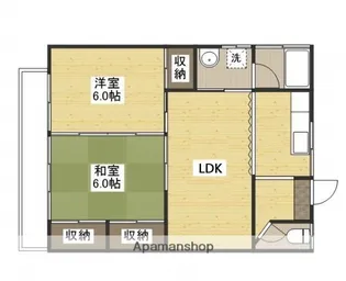 橋本アパートB棟【1階】の間取り