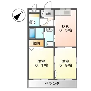 ボヌール・プリエ【2階】の間取り