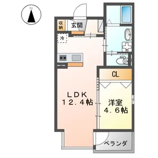 サンライズ京橋【5階】の間取り