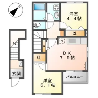 サンガーデン【2階】の間取り