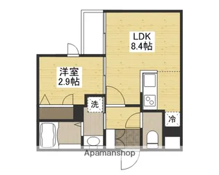 月光府中鹿籠壱番館【3階】の間取り